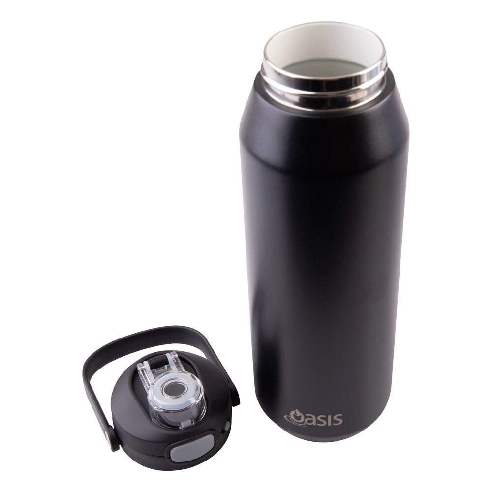 Oasis Capri Triple Wall Insulated Water Bottle - 1L Black