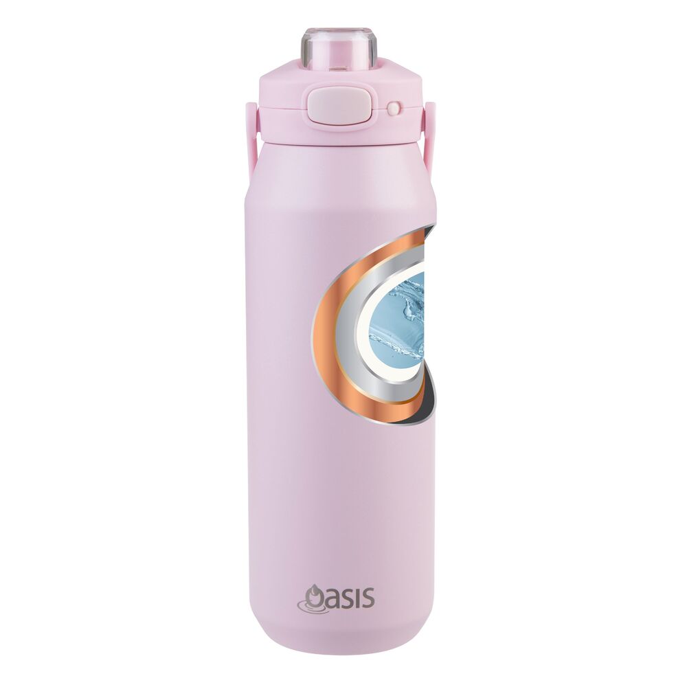 Oasis Capri Triple Wall Insulated Water Bottle - 1L Pink Lemonade