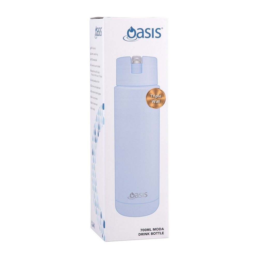 Oasis Moda Triple Wall Insulated Water Bottle - 700ml Periwinkle