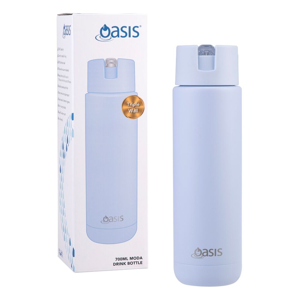 Oasis Moda Triple Wall Insulated Water Bottle - 700ml Periwinkle