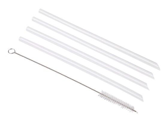 Oasis Moda Drink Bottle Straws with Cleaning Brush (Set of 4)