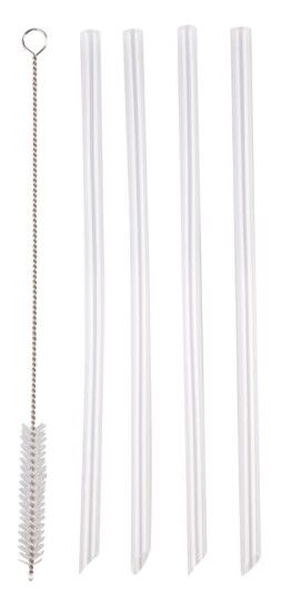 Oasis Moda Drink Bottle Straws with Cleaning Brush (Set of 4)