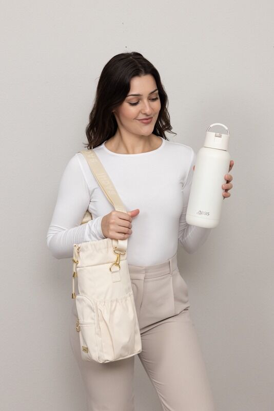 Oasis Moda Triple Wall Insulated Water Bottle - 1L Alabaster