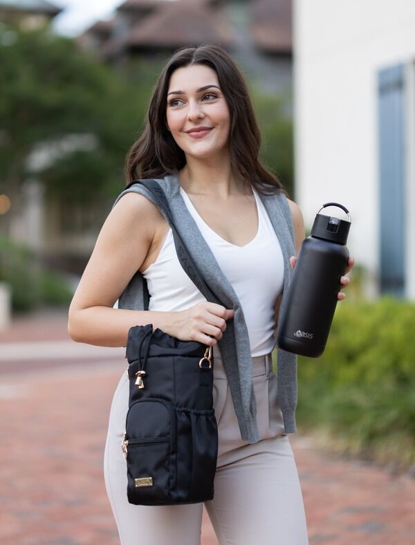 Oasis Moda Triple Wall Insulated Water Bottle - 1L Black