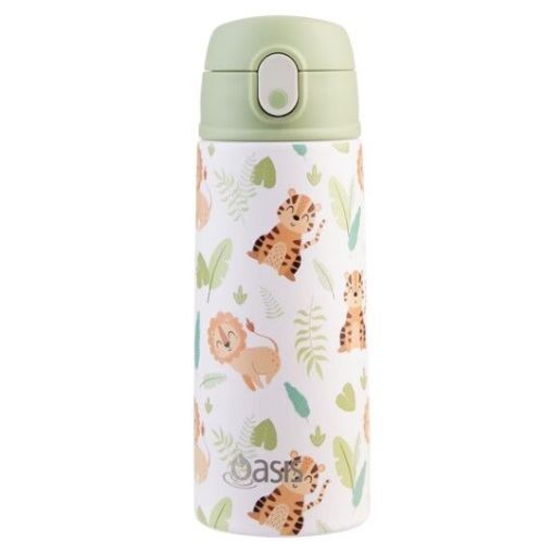 Oasis Double Wall Insulated Sipper Straw Kid's Drink Bottle - 550ml Jungle Buddies