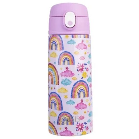Oasis Double Wall Insulated Sipper Straw Kid's Drink Bottle - 550ml Rainbow Sky