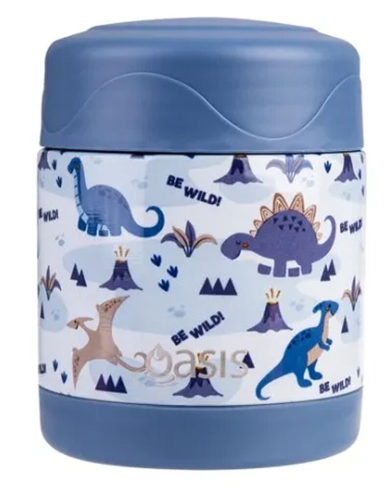 Oasis Double Wall Insulated Kid's Food Flask - 300ml Dinosaur Land