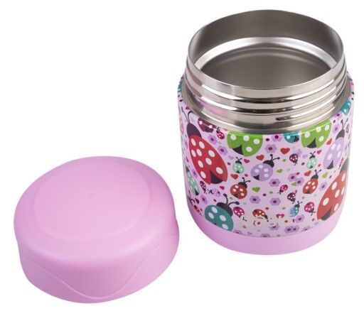 Oasis Double Wall Insulated Kid's Food Flask - 300ml Lovely Ladybugs