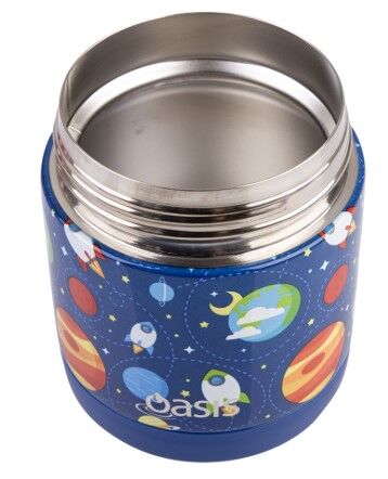 Oasis Double Wall Insulated Kid's Food Flask - 300ml Outer Space