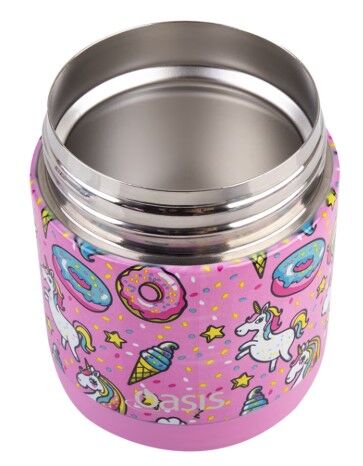 Oasis Double Wall Insulated Kid's Food Flask - 300ml Unicorns