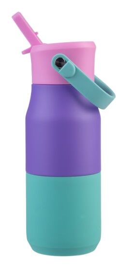 Oasis Double Wall Insulated Sipper Jnr Drink Bottle - 400ml Mermaid Purple