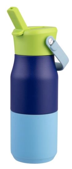 Oasis Double Wall Insulated Sipper Jnr Drink Bottle - 400ml Peacock Blue
