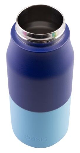 Oasis Double Wall Insulated Sipper Jnr Drink Bottle - 400ml Peacock Blue