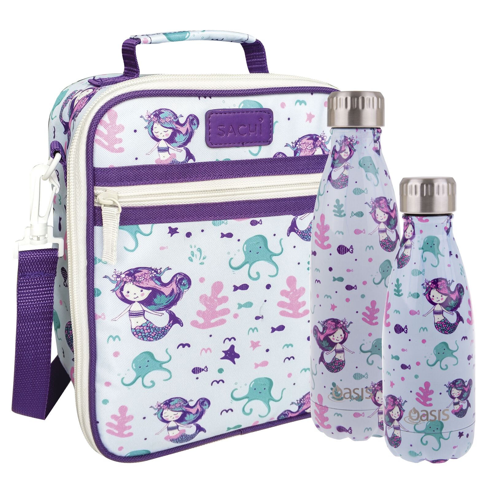 Oasis Insulated Drink Bottle - 350ml Mermaids