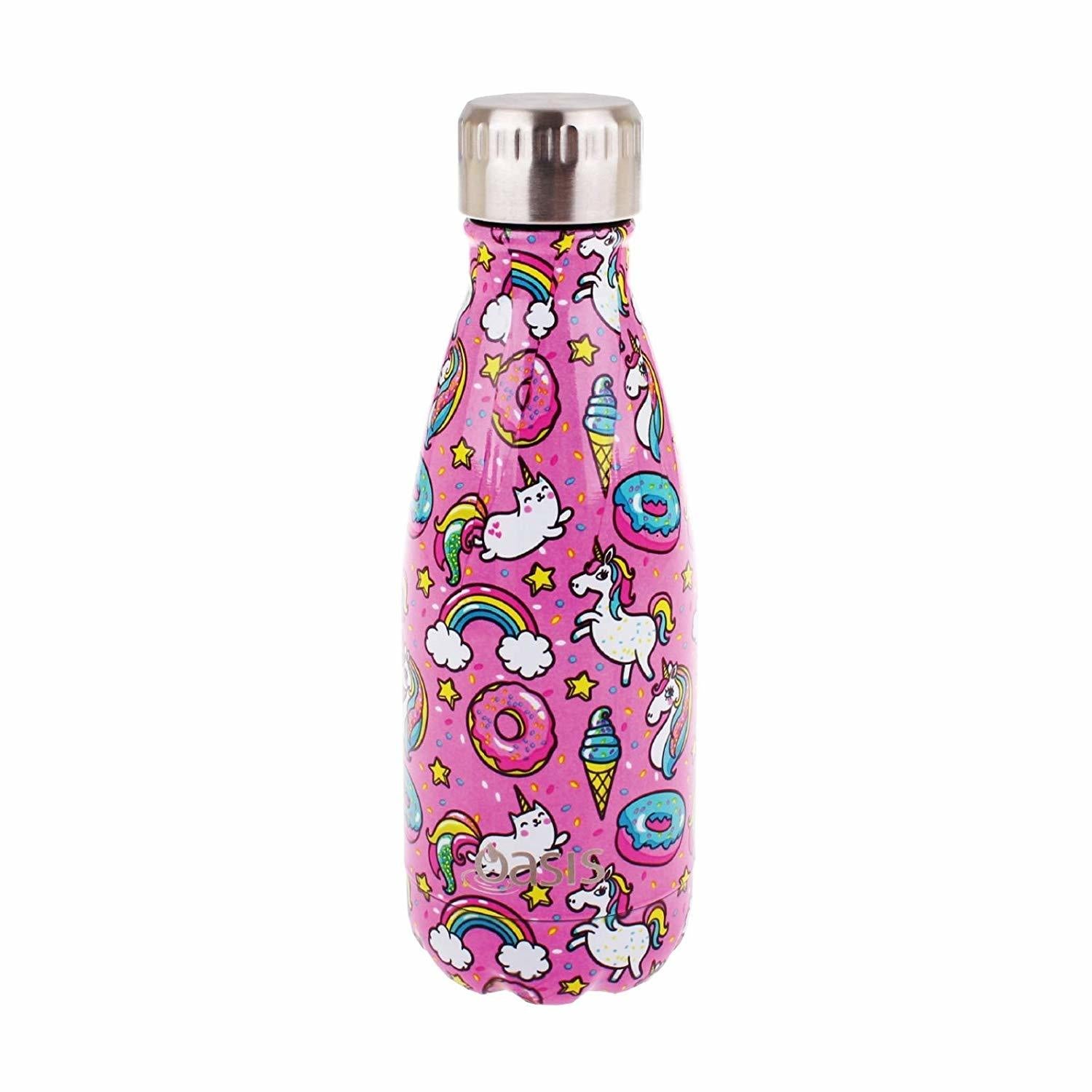 Oasis Insulated Drink Bottle - 350ml Unicorns