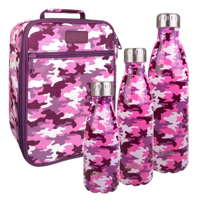 Oasis Insulated Drink Bottle - 500ml Camo Pink