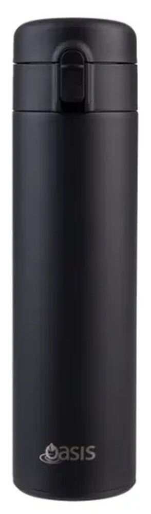 Oasis Double Wall Insulated Flip-Top Flask - 480ml Black