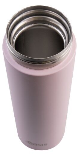 Oasis Double Wall Insulated Flip-Top Flask - 480ml Pink Lemonade