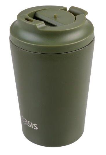Oasis Double Wall Insulated Coffee Cup - 360ml Forest Green