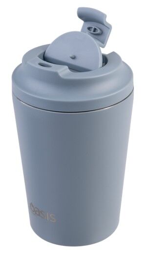 Oasis Double Wall Insulated Coffee Cup - 360ml Hazy Blue
