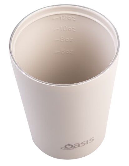 Oasis Double Wall Insulated Coffee Cup - 360ml Oat