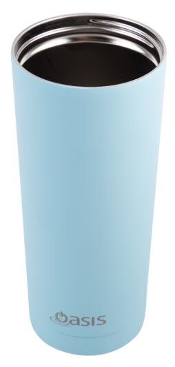 Oasis Super Sipper Double Wall Insulated Tumbler with Silicone Head Straw - 600ml Island Blue
