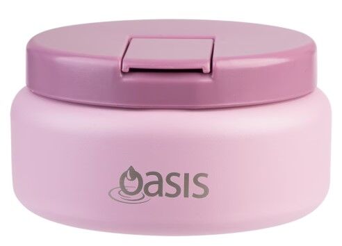 Oasis Double Wall Insulated Quick Release Lid Food Flask - 230ml Blush