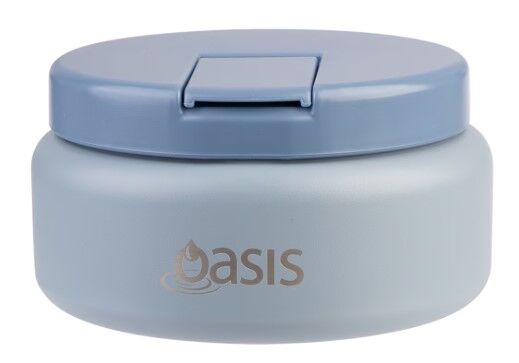 Oasis Double Wall Insulated Quick Release Lid Food Flask - 230ml Hazy Blue