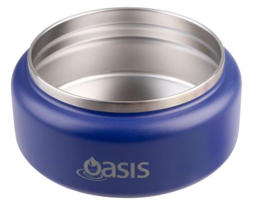 Oasis Double Wall Insulated Quick Release Lid Food Flask - 230ml Peacock Blue