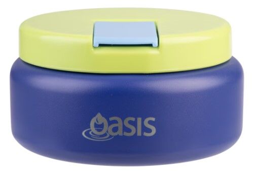Oasis Double Wall Insulated Quick Release Lid Food Flask - 230ml Peacock Blue