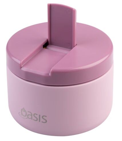 Oasis Double Wall Insulated Quick Release Lid Food Flask - 300ml Blush