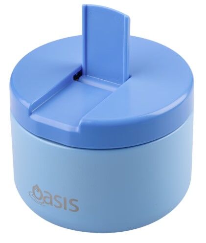 Oasis Double Wall Insulated Quick Release Lid Food Flask - 300ml Blue