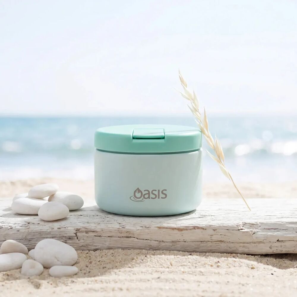 Oasis Double Wall Insulated Quick Release Lid Food Flask - 300ml Mint