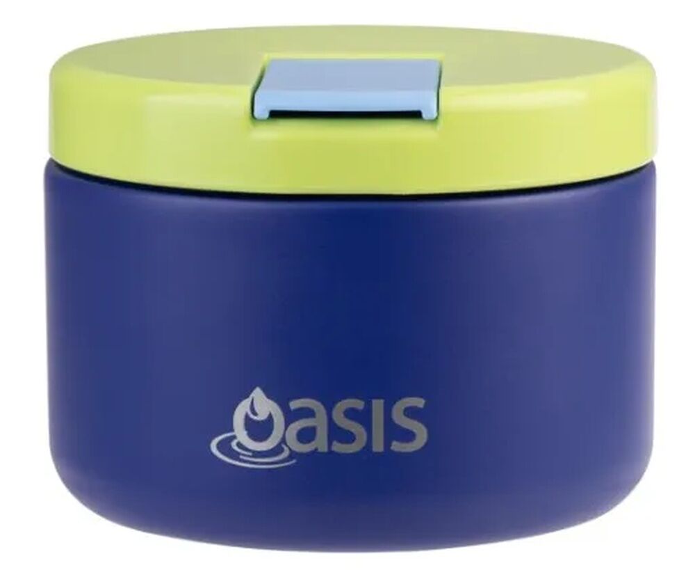 Oasis Double Wall Insulated Quick Release Lid Food Flask - 300ml Peacock Blue