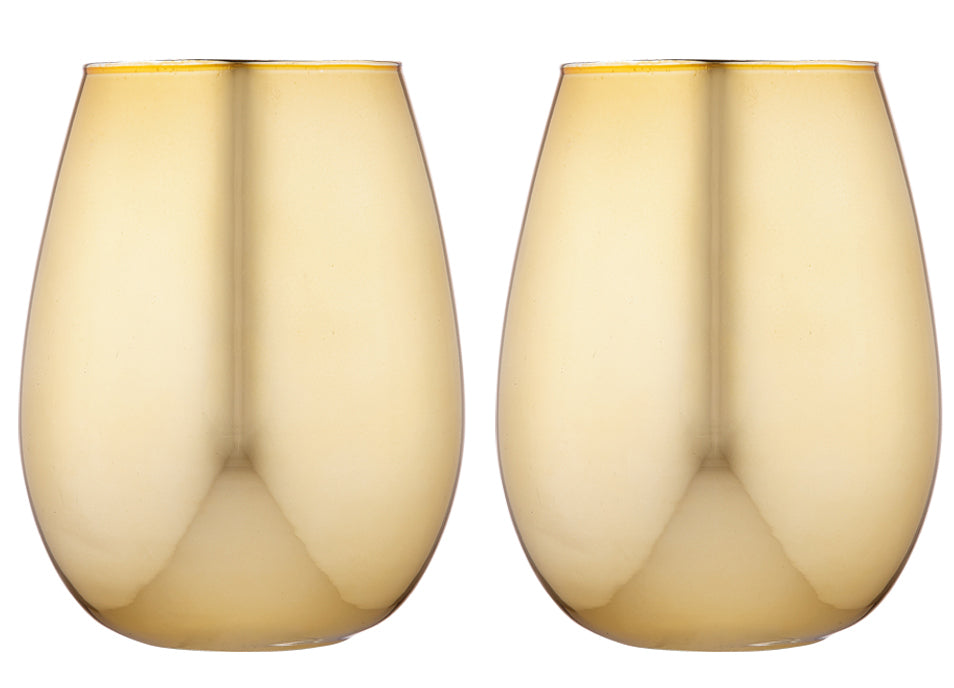Tempa Aurora - Gold Glass Tumbler 2 Pack