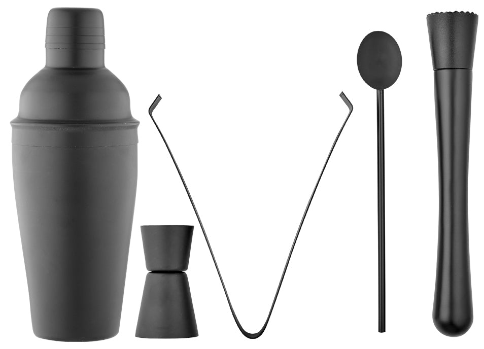 Tempa Aurora - Matte Black 5pc Cocktail Set