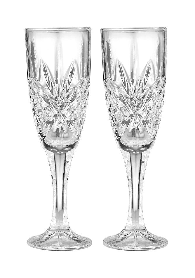 Tempa Ophelia - Carved Champagne Glass 2 Pack