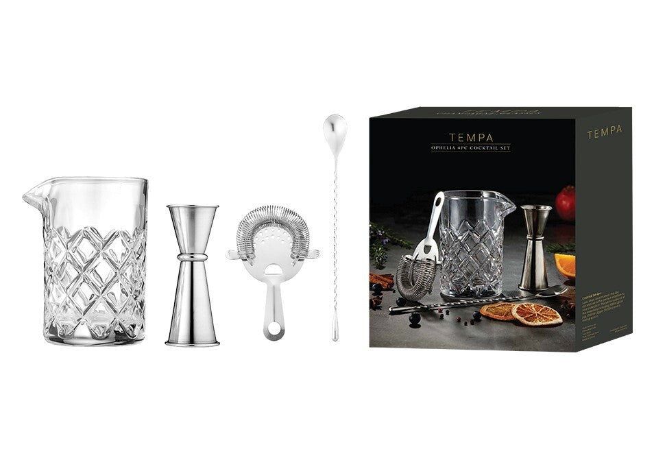 Tempa Ophelia - Carved 4pc Cocktail Set