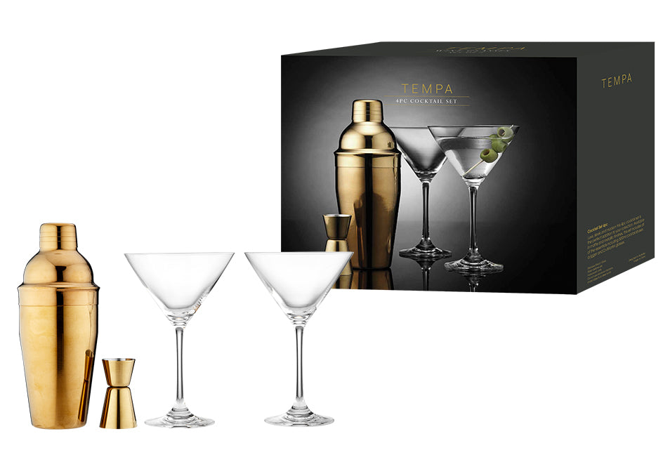 Tempa Aurora - Gold 4pc Gift Cocktail Set