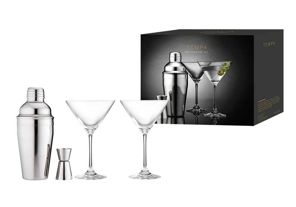 Tempa Aurora - Silver 4pc Cocktail Set