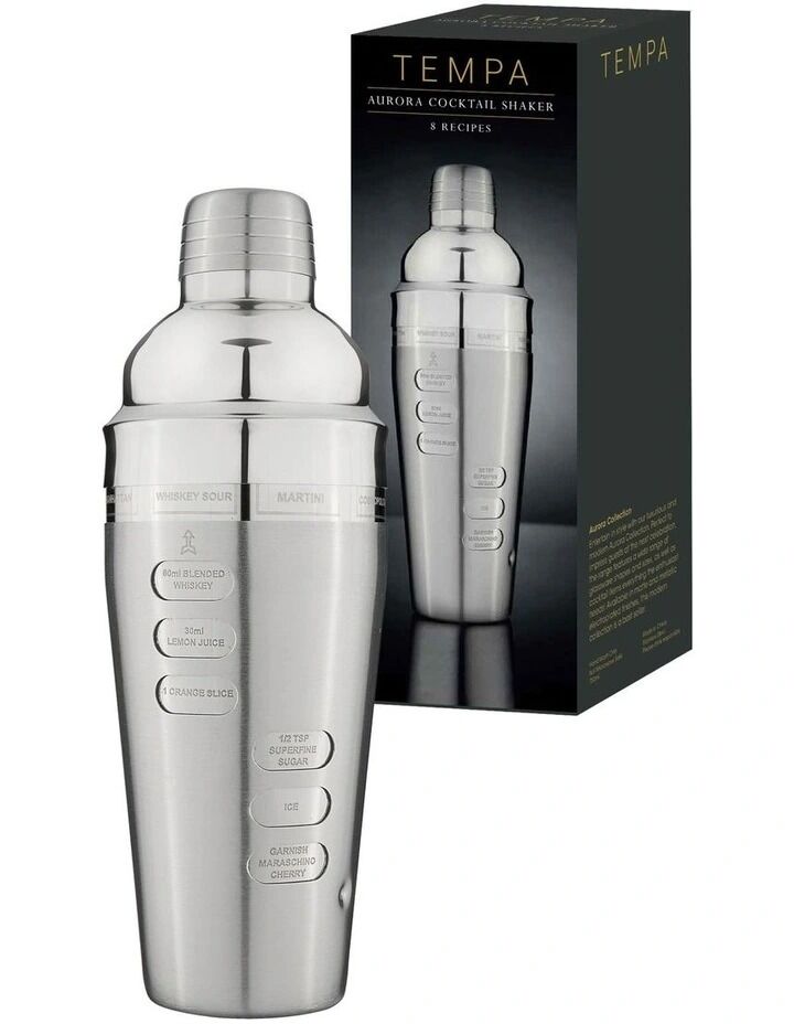 Tempa Aurora - Silver Recipe Cocktail Shaker