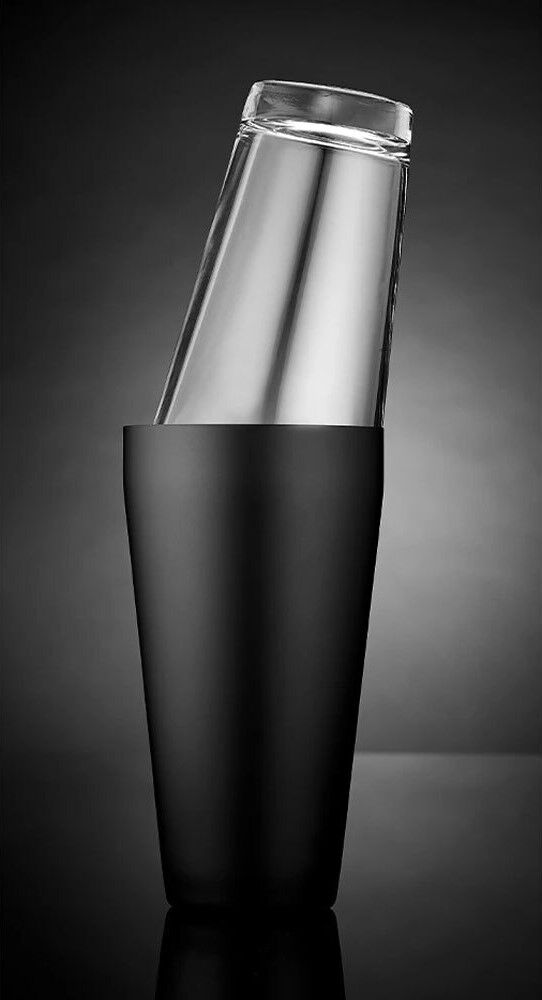 Tempa Aurora - Matte Black Boston Cocktail Shaker