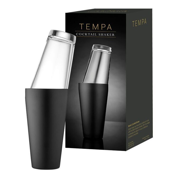 Tempa Aurora - Matte Black Boston Cocktail Shaker