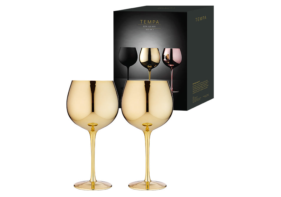 Tempa Aurora - Gold Gin Glass 2 Pack