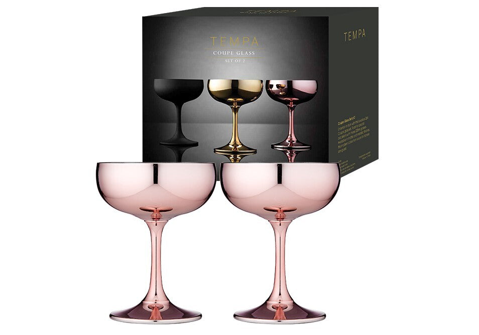 Tempa Aurora - Rose Coupe Glass 2 Pack