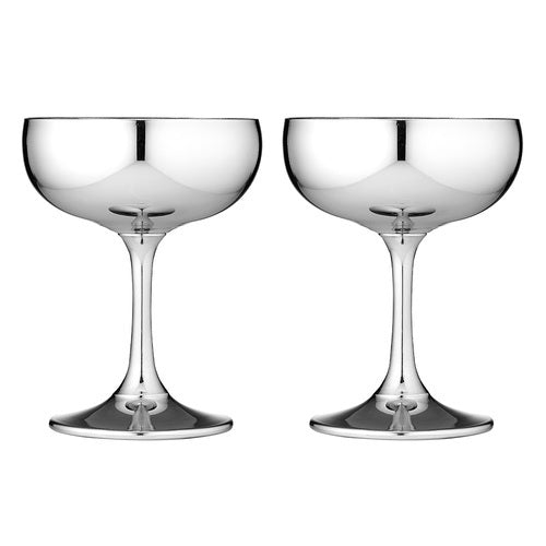 Tempa Aurora - Silver Coupe Glass 2 Pack