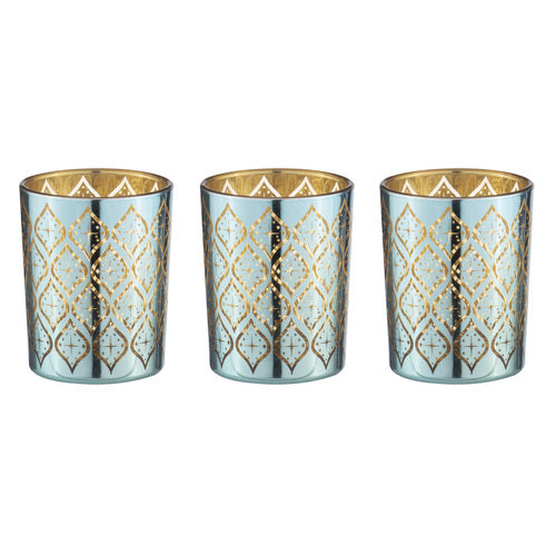 Tempa Estelle - Aqua Tealight Glass 3 Pack