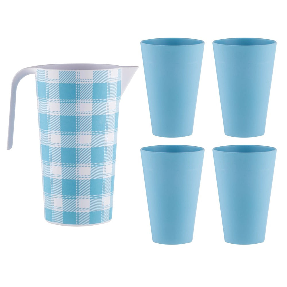 Porta Delilah - Jug & 4 Tumbler Set Blue