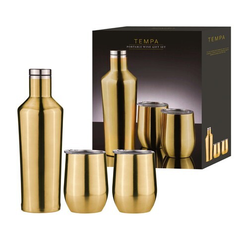Tempa Aurora - Gold Portable Wine Gift Set