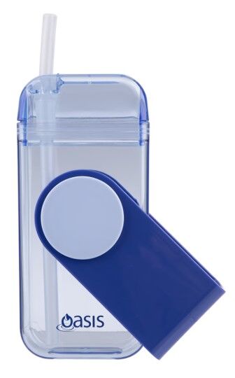 Oasis Tritan Kid's Straw Juice Box - 300ml Blue
